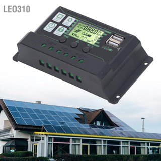 Leo310 PWM Solar Charge Controller Regulator จอแสดงผล LCD สำหรับเปิด AGM GEL แบตเตอรี่ 12V 24V 100A 2 USB PV แผงควบคุม