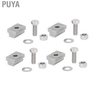 Puya Bed Rails T Slot Nut Screw Kit 4 Sets Deck  T Slot Nut 3/8in16 Stainless