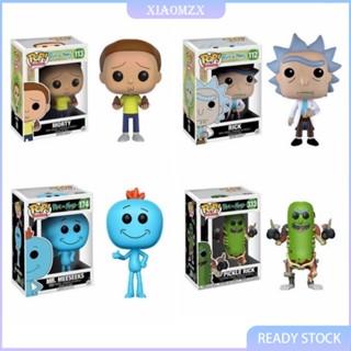 Funko Pop! (Rick And Morty) ปิ๊กเกิลมิสเตอร์ Meeseeks ฟิกเกอร์แอกชัน 174 113 112 333 ของเล่นสําหรับเด็ก