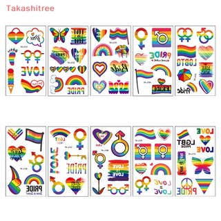 (Takashitree) Rain Pride LGBT Temporary Removable Tattoo Sticker Stickers Waterproof