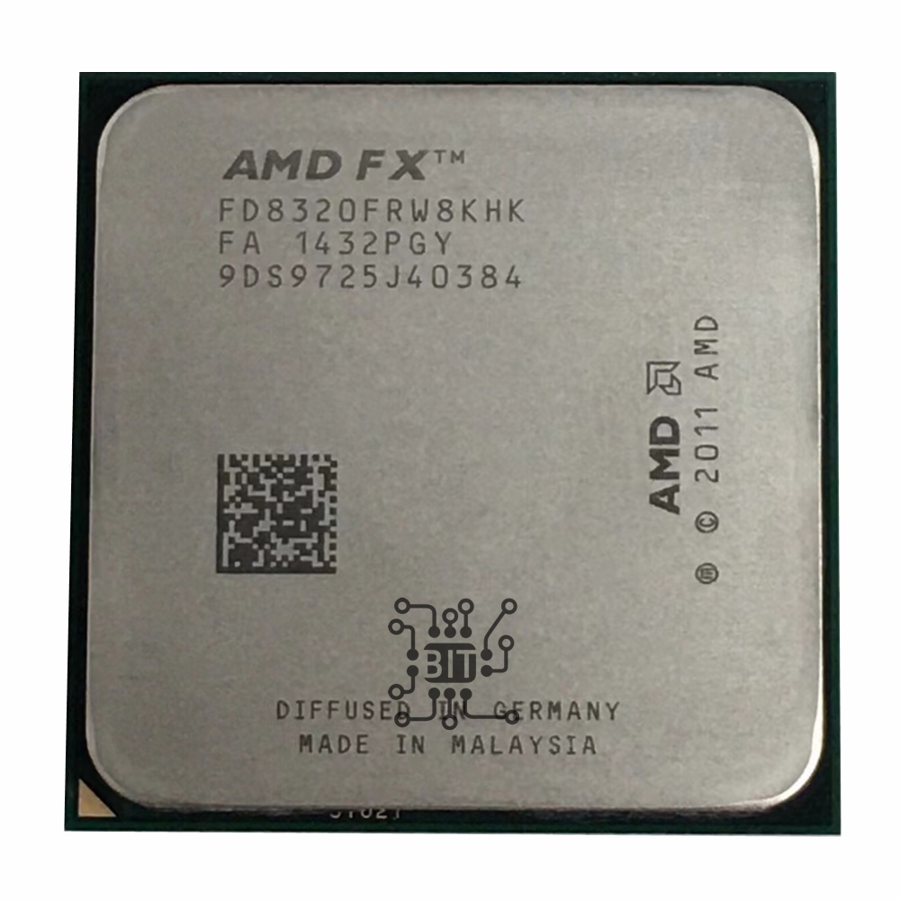 Amd FX-Series FX-8320 FX 8320 FX8320 ซ็อกเก็ตโปรเซสเซอร์ CPU AM3+ GUNL 3.5 Hz Eiht-Core FD8320FRW8KH