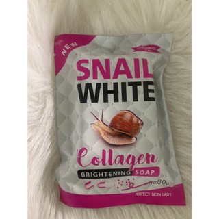 SNAIL WHITE COLLAGEN BRIGHTENING SOAP 80g สบู่สเนลไวท์ by Perfect Skin Lady