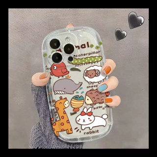 เคสซิลิโคนใส ลายสัตว์น่ารัก กันกระแทก สําหรับ IPhone 14 13 12 11 Pro Max XS X XR 8 7 Plus SE 2020