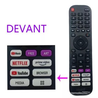 รีโมตคอนโทรล สําหรับสมาร์ททีวี Devant 32STV103 50QUHV04 55UHD202 EN2N30H NETFLIX