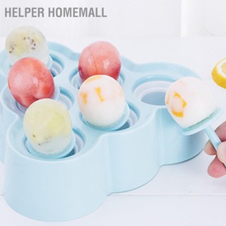 Helper HomeMall Ice Lolly Moulds 6 Cavities BPA Free Children DIY แม่พิมพ์ไอศกรีมซิลิโคนสำหรับครัวในบ้าน