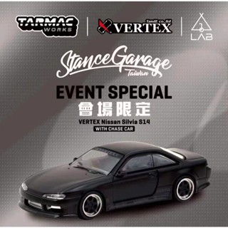 โมเดลรถยนต์ Tarmac Works 1:64 VERTEX Silvia S14 Taiwan รุ่นพิเศษ ของเล่นสําหรับเด็ก