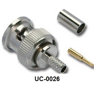 LINK รุ่น UC-0026 หัวต่อสาย Coaxial BNC Plug RG6 แบบย้ำ ตัวผู้ 5C-2V Crimp Type