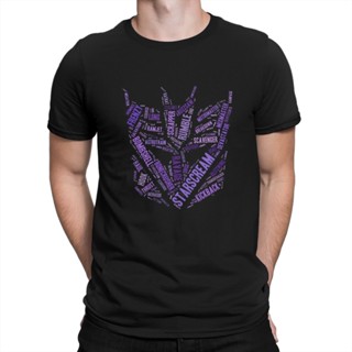 เสื้อยืด พิมพ์ลาย Transformer Decepticon Wordtee สไตล์วินเทจ สําหรับผู้ชาย#39;s เสื้อยืดคอกลม แขนสั้น ขนาดใหญ่