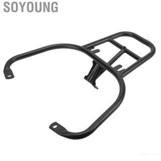 Soyoung Motorcycle Luggage Rack  Black Top Case Carrier Handrail Smooth Finish  for Modification