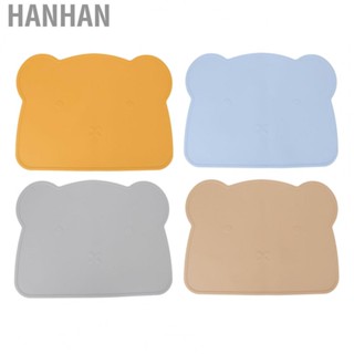 Hanhan Silicone Placemat Soft Elastic Silicone Bear Placemat for Hotel