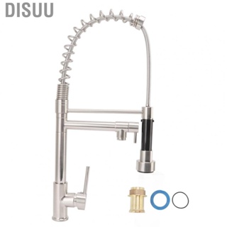 Disuu Kitchen Faucet  Easy Cleaning Water Tap Stainless Steel Wide Application with Pull Down Sprayer for Home