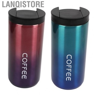 Lanqistore Insulated Bottle  Insulated Water Bottle Stylish Easy To Clean Stainless Steel PP Cover Large Caliber 350ML  for Home