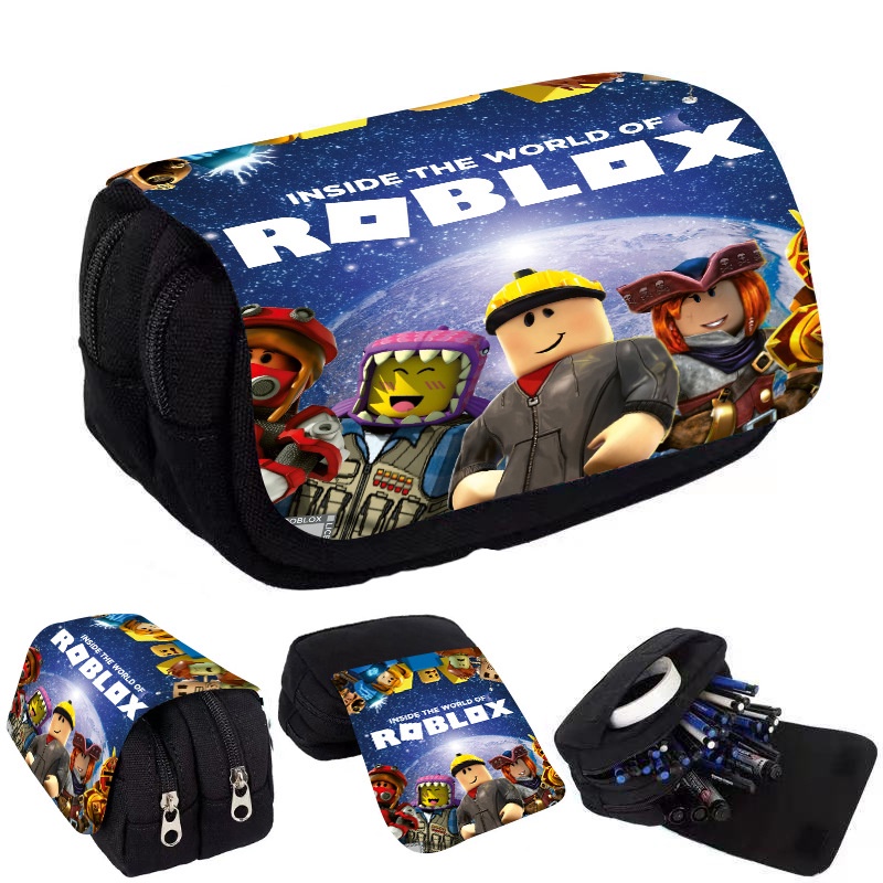 ใหม่ล่าสุด กระเป๋าเครื่องเขียน กระเป๋าดินสอ มีซิป พิมพ์ลายเกม Roblox Virtual World สําหรับเด็ก