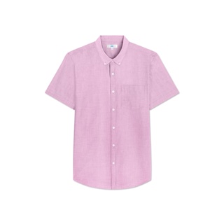 AIIZ (เอ ทู แซด) - เสื้อเชิ้ตผู้ชายแขนสั้นผ้าฟิลอะฟิลสีพื้น Mens Fil a Fil Short Sleeve Shirts