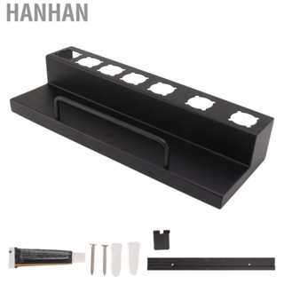 Hanhan Curling Wand Rack  Hair Dryer Rack Wall Mounted Antislip Mat High Guardrails Baked Finish  for Bathroom