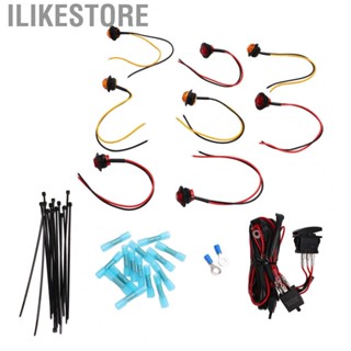 Ilikestore Rocker Switch Turn Signal Light Kit Fast Response Turn Signal Flasher Harness Kit for UTV