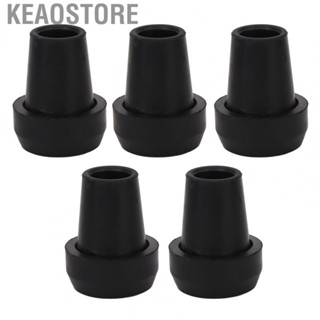 Keaostore Crutch Tips  Extra Stability Replacement Rubber 5pcs Cane Tips  for Gravel