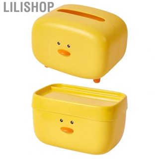 Lilishop Paper Towel Case Holder  Plastic Cute Duck Pattern Tissue Box  for Restaurant