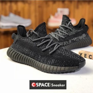 ∋Yeezy Boost 350 V2 รองเท้าผ้าใบลําลอง สะท้อนแสง สีดํา สําหรับผู้ชาย ผู้หญิง OEM C9NV