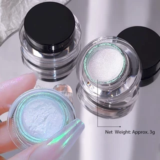 【Local】UR SUGAR Aurora Moonlight Mirror Nail Powder Silver Glitter Effect Pigment Chrome Dust Nail Decorative