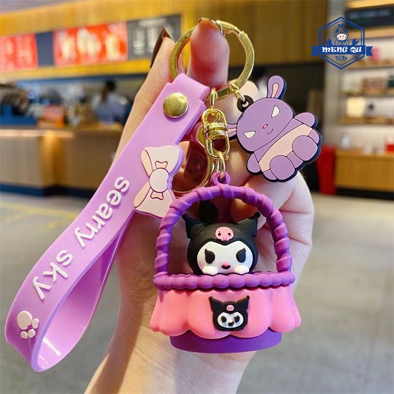 พวงกุญแจ จี้การ์ตูน Sanrio น่ารัก และประณีต อุปกรณ์เสริม สําหรับห้อยกระเป๋าเป้
