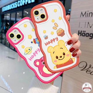 เคสโทรศัพท์มือถือนิ่ม ลายการ์ตูนหมีพูห์ สตรอเบอร์รี่น่ารัก ขอบหยัก สําหรับ OPPO A57 A74 A96 A95 A1k A16K A53 A7 A17K A54 A52 A55 A16 A5s A15 A77 A17 A77s A5 A12 A3s A76 A16s A9 Reno 8 8Z 7Z 6 เคส