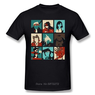 เสื้อยืด พิมพ์ลายการ์ตูนอนิเมะ Final Fantasy Vii เลือกลายได้ สําหรับผู้ชาย