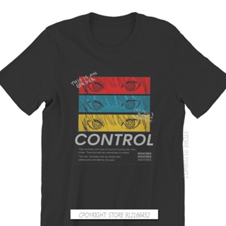 เสื้อยืด ผ้าฝ้าย 100 ขนาดใหญ่ พิมพ์ลายมังงะ Denji Control Makima สไตล์โกธิค คลาสสิก สําหรับผู้ชาย