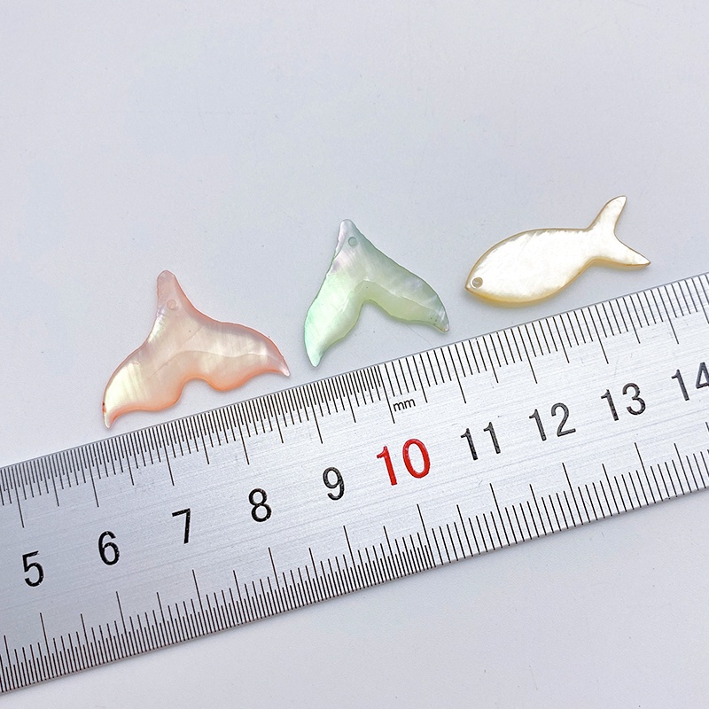 จี้หอยเป๋าฮื้อธรรมชาติ คริสตัล รูปหางปลา ขนาดเล็ก สําหรับทําเครื่องประดับ สร้อยคอ สร้อยข้อมือ diy - รูปที่ 2