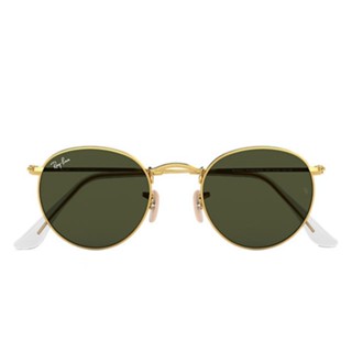 Ray-ban แว่นกันแดด โลหะ ทรงกลม สไตล์คลาสสิก