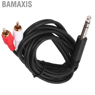 Bamaxis 6.35mm 1/4  Male to Dual RCA Audio Adapter Cable Stereo Y Splitter AUX Cord Lead