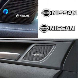 Flightcar [พร้อมส่ง] สติกเกอร์ตราสัญลักษณ์สเตอริโอ 1/4 ชิ้น สําหรับ Nissan Almera Sylphy Altima Sentra Qashqai Terra