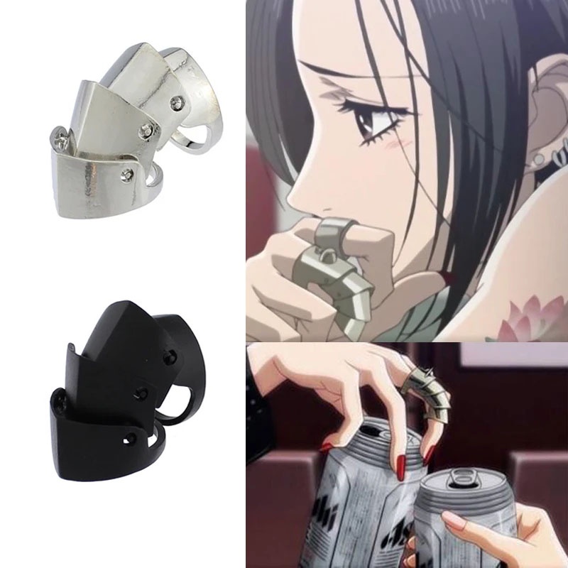 แหวนนิ้วมือ แบบโลหะ หลายชั้น ลายอนิเมะร็อค Oosaki Nana สไตล์พังก์ โกธิค โกธิค เครื่องประดับแฟชั่น สําหรับผู้หญิง และผู้ชาย