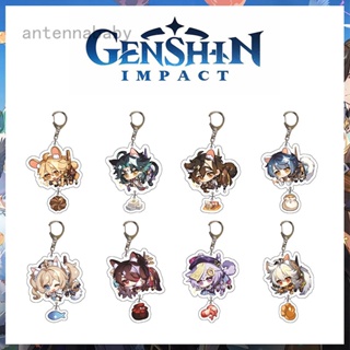 Ab อะนิเมะเกม Genshin Impact ฟิกเกอร์กระเป๋า จี้พวงกุญแจ เครื่องประดับพวงกุญแจ