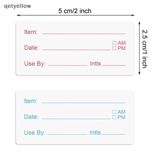 Qetyellow สติกเกอร์ฉลาก วันที่ เก็บอาหารในตู้เย็น 500 ชิ้น ต่อม้วน