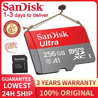 การ์ดหน่วยความจำ SanDisk Ultra Micro 64GB 128GB 256GB 512GB การ์ด Micro SD Class10 UHS-1 การ์ด TF สำหรับพีซี/โทรศัพท์