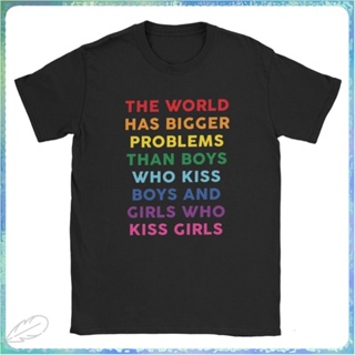 เสื้อยืดคอกลมS-5XL สินค้าขายดี ใหม่ ใหม่ เสื้อยืดแขนสั้น พิมพ์ลาย Tyburn The World Has Bigger Problem Gay Pride Lgbt สํา