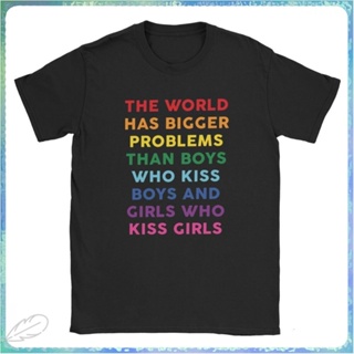 เสื้อยืดคอกลม สินค้าขายดี ใหม่ ใหม่ เสื้อยืดแขนสั้น พิมพ์ลาย Tyburn The World Has Bigger Problem Gay Pride L [S-5XL]