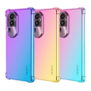 เคสโทรศัพท์มือถือแบบนิ่ม TPU ใส กันกระแทก ไล่โทนสี สําหรับ OPPO Reno10 Pro Plus Reno 10