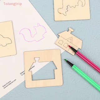 Tolongtrip&gt; ชุดสเตนซิลวาดภาพ ใช้ซ้ําได้ ของเล่นเสริมการเรียนรู้เด็ก DIY