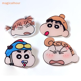 Magicalhour^^ คลิปอะคริลิคใส ลายการ์ตูนชินจัง สําหรับหนีบกระดาษโน๊ต เครื่องเขียน