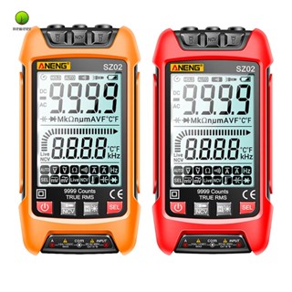 Aneng SZ02 มัลติมิเตอร์ นับ 6000 ครั้ง True RMS เครื่องวัดประจุไฟฟ้าอัตโนมัติ เครื่องทดสอบอุณหภูมิทรานซิสเตอร์ พลาสติกอัจฉริยะ สีส้ม