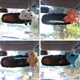 Car Interior Rearview Mirror Decoration Set Female Creative Trending Cartoon Cute Universal Car Rearview Mirror Protective Cover izCp