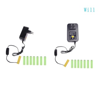 Will อะแดปเตอร์พาวเวอร์แบตเตอรี่ดัมมี่ AC-DC 3V-12V AA สําหรับกล้อง แถบไฟ LED พัดลม