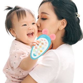 Living Shop Early Education Phone Toy Silicone Baby Phones for Learning and Play Teething Game