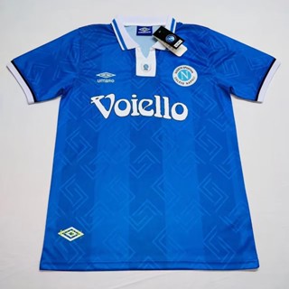 เสื้อกีฬาแขนสั้น ลายทีมชาติฟุตบอล Napoli 1993-1994 แนวเรโทร แห้งเร็ว สําหรับผู้ชาย ไซซ์ S-XXL AAA