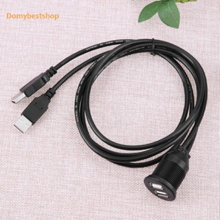 [Domybestshop.th] สายเคเบิลต่อขยาย ซ็อกเก็ต USB สําหรับแดชบอร์ดรถยนต์