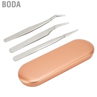 Boda Lash Tweezers  Black Head Extractor Different Shape False Lashes Tweezer Strong Hardness for Salon