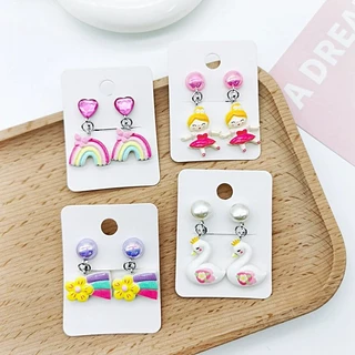 ต่างหูเด็ก แบบหนีบ ลายน่ารัก พร้อมส่งจากไทย