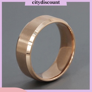 &lt;citydiscount&gt; แหวนเหล็กไทเทเนียม ใส่สบาย เรียบง่าย สไตล์พังก์ สําหรับค็อกเทล บาร์ คลับ